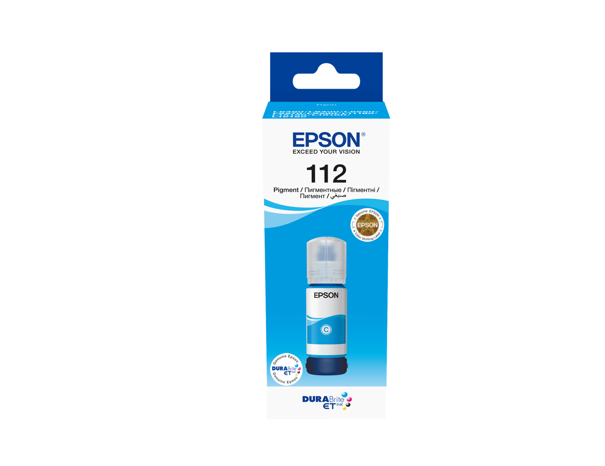 Epson 112 EcoTank Pigment Cyan ink bottle 70 ml (C13T06C24A)